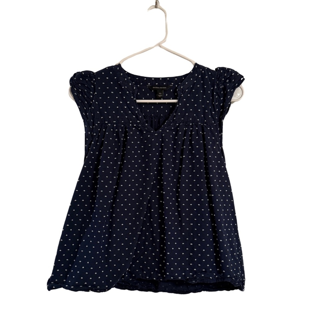 Polka Dot Ruffle Blouse - Banana Republic